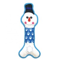 Wholesale Christmas Snowman Santa Claus Dog Chew Toy Oxford Cloth  With 3 Colors For Dogs