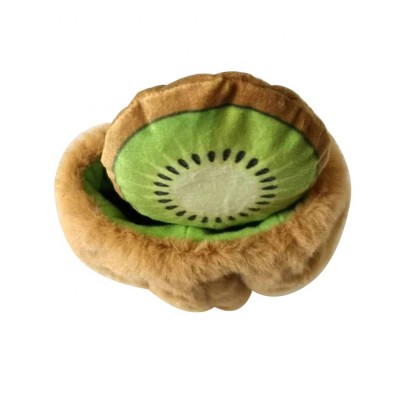 Kiwi Shape Small Cute Plush Soft Puppy Chew Squeaker Pet Sound Toy