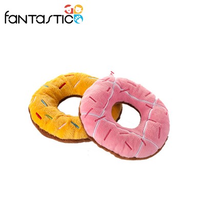 Lovely Squeaky Donut Puppy Plush Dog Toy Set for chewing